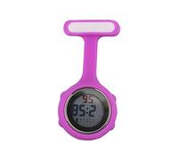 TopHomer 1Pcs Digital Fob Watch, Digital Display Silent Electronic Luminous Nurse Watch with Pin/Clip-On, Unisex-Adults