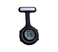 TopHomer 1Pcs Digital Fob Watch, Digital Display Silent Electronic Luminous Nurse Watch with Pin/Clip-On for Adults