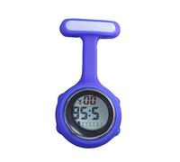 TopHomer 1Pcs Digital Fob Watch, Digital Display Silent Electronic Luminous Nurse Watch with Pin/Clip-On, Adult Unisex