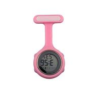 TopHomer 1Pcs Digital Fob Watch, Digital Display Silent Electronic Luminous Nurse Watch with Pin/Clip-On, Unisex-Adults