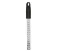 TopHomer 1Pcs Stainless Steel Kitchen Zester Grater Citrus Lemon Zester & Cheese Grater with Wooden Handle for Ginger, Garlic, Chocolate, Vegetables (Black)