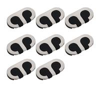 TopHomer 2 Pcs Flush Ring Pull Handle, Invisible Flip Drawer Handles Zinc Alloy Furniture Door Grip for Drawer Cabinet Wardrobe Closet, Silver - Black