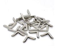 TopHomer 20Pcs Book Edge Corner Protectors for 4mm Thick Book Scrapbooking Display Album Menu File Folder Notebook Page Metal Corner Shields Guard Decorative (Silver)