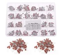 TopHomer 24-Values 960Pcs Ceramic Capacitor Assortment Kit, Capacitors 2pf-0.1UF, Round, Through-Hole Mount, Ceramic, Capacitor Kit