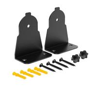 TopHomer 2Pcs Black Wall Mount Soundbar Brackets with Screws, Curved Sound Bar Mounting Bracket Kit for Kitchen, Study, Living Room