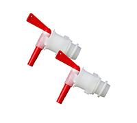 TopHomer 2Pcs Bottling Bucket Spigot Tap, Red Plastic Beer Barrel Faucet Replacement for Homebrew Wine Beer Drinks