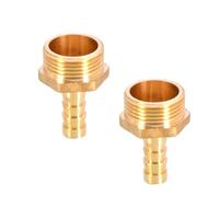 TopHomer 2Pcs BSP Hose Connector Brass Pipe Fitting 10mm Barb x G3/4 Male, Hose Barb Tail Male BSP Thread Connector Joint Copper Coupler Adapter