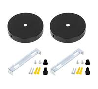 TopHomer 2Pcs Ceiling Light Canopy Kit, 120x25mm Pendant Light Fixture Mounting Bracket Hanging Hardware for Lighting Fixtures Chandeliers Pendant Wall Lamp, Black