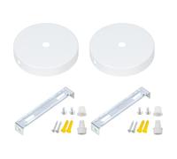 TopHomer 2Pcs Ceiling Light Canopy Kit, 120x25mm Pendant Light Fixture Mounting Bracket Hanging Hardware for Lighting Fixtures Chandeliers Pendant Wall Lamp, White