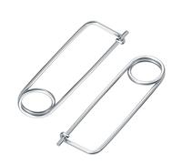 TopHomer 2Pcs Extra Large Safety Pins, Spring Lock Pins Metal Heavy Duty Big Pins for Crafts, Kilts, Bolt Fixing, Industrial Accessories (M6*15cm)