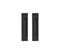 TopHomer 2Pcs Self-Stick Rectangular Sliding Door Pulls, Aluminum Alloy Flush Pull Punch-Free Handle for Sliding Barn Door Windows Cabinets, Matte Black