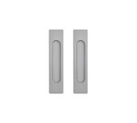 TopHomer 2Pcs Self-Stick Rectangular Sliding Door Pulls, Aluminum Alloy Flush Pull Punch-Free Handle for Sliding Barn Door Windows Cabinets, Grey