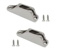 TopHomer 2Pcs Stainless Steel Boat Clam Cleat, Marine Rope Grippers, Sailboat Buffer, Hardware Accessories for Securing Ropes on Ships