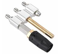 TopHomer 3 in 1 Soft Wash Chemical Nozzle, M5 Twist Shooter Tip, 0-60° Adjustable Pattern, 1/4'' Quick Connect, High Pressure Washer Accessory for Car & Roof (3-7 GPM)