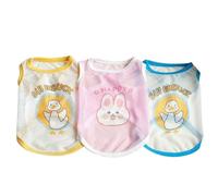 TopHomer 3 Pack Duckling & Rabbit Mesh Tank Top for Small Animal | Breathable 0.15mm Fabric - Summer, M