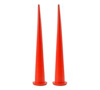 TopHomer 30cm Silicone Cones Nozzles,2PCS Plastic Cones Nozzles,Red Caulk Nozzle Tip Tool,Caulking Nozzle Applicator Caulking Gun Extension Tips,Caulk Nozzles Applicator for Sausage Caulking Gun(A)