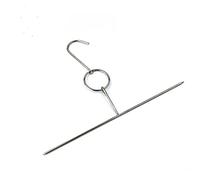 TopHomer 36CM Multi-Function Hanging Hook Smoking Hanging Bacon Hams Meat Cooking BBQ Grill Heavy Duty Stainsteel Poultries Double Meat Hook Kitchen Tools