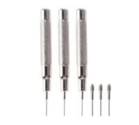TopHomer 3Pcs Watch Strap Repairing Tools with Needles Watchband Link Remover Punch Pins Spring Bar for Riveting Watches, Jewelry(Silver)