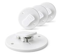 TopHomer 4 Pack Shower Curtain Clips, Self-Adhesive Splash Guard Clips, Windproof Shower Curtain Holders, White Curtain Clamps to Keep Shower Curtain in Place, Clever Bathroom Accessories