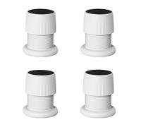 TopHomer 4 PCS Adjustable Furniture Risers(4-6.3 cm), ABS Plastic Bed Risers with Sponge and Self-Adhesive Sofa Risers Chair Raisers Table Risers Supports up to 220 LBS for Bed Desk Riser, White