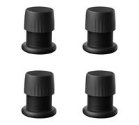 TopHomer 4 PCS Adjustable Furniture Risers(4-6.3 cm), ABS Plastic Bed Risers with Sponge and Self-Adhesive Sofa Risers Chair Raisers Table Risers Supports up to 220 LBS for Bed Desk Riser, Black