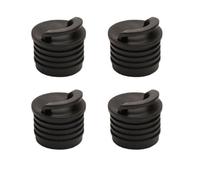 TopHomer 4 PCS Kayak Scupper Plugs, Black Scupper Plug Stopper Bung PVC Drain Plugs Kit for Inflatable Boat, Canoe, Rowing Boat