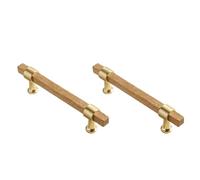TopHomer 4PCS 96mm Wood Drawer Pulls, Zinc Alloy Furniture Pull Handles with Screws for European Vintage Style Bedroom Bathroom Kitchen Room Cabinets Door Hardware (A+B)