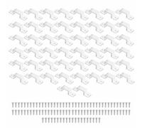 TopHomer 50 Pcs LED Strip Light Mounting Clips, Flexible Cable Holder, Fixing Bracket with 100 Screws for 15mm Wide LED Strip Lights