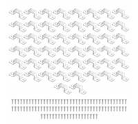 TopHomer 50 Pcs LED Strip Light Mounting Clips, Flexible Cable Holder, Fixing Bracket with 100 Screws for 12mm Wide LED Strip Lights