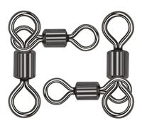 TopHomer 50Pcs 3 Way Swivel Barrel Swivel Catfish Swivels Hook Connector Rolling Triangle Joint Tackle Accessories for Saltwater Freshwater (Size 3/0 4/0)