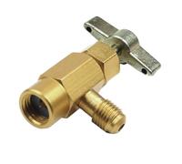 TopHomer (7/16" SAE) Heavy Duty Brass T-Shape Handle R134A Car Air Conditioning A/C Refrigerant Can Tap Valve Bottle Opener Adapter