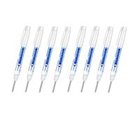 TopHomer 8 PCS Deep Hole Marker Pens, Waterproof Long Head Marker Pens 30mm Fine Tip Reach Marking Tool for Woodworking, Construction, Manufacture (White)