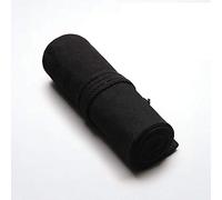 TopHomer Artist Pencilsholder Roll, Canvas Pencil Wrap Case, 48 Holes Colored Pencil Roll Holder Storage Pouch for Artist, School, Office,Black