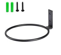 TopHomer Black Flower Wall Mounted Holder Pot Planter Hanger Rack Ring Plant Basket Stand for Garden, Balcony, Yard, Home(Normal 15.2cm/6in)