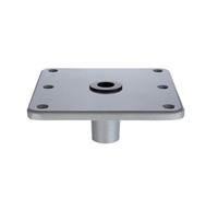 TopHomer Boat Seat Base, 7" x 7" Aluminum Alloy Pedestals for 3/4" Pin Post, Heavy Duty Marine Swivel Seat Base Plate for Cruising, Fishing, Pontoon Boats