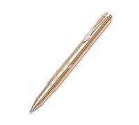 TopHomer Brass Ballpoint Pen, Metal Gel Signature Pen with Replaceable Black Ink Refill (0.5mm) for Partners Friends Gift (Boxed)