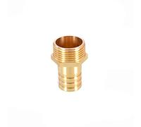 TopHomer BSP Hose Connector Brass Pipe Fitting 25mm Barb x G1 Male, Hose Barb Tail Male BSP Thread Connector Joint Copper Coupler Adapter
