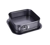 TopHomer Cake Baking Trays Removable Bottom with Buckle Square Deep Cake Bake Tins for Cakes, Tortes, Desserts, Cookie, Cheesecake, Mousse, Quiche(24cmx24cmx8cm)