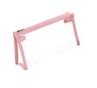 TopHomer Clear Pencil Case for Exams, 1/2 PCS Lightweight PVC Plastic See Through Pencil Cases for Make up Cosmetic Bag, White/Yellow/Blue/Green/Pink