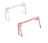 TopHomer Clear Pencil Case for Exams, 1/2 PCS Lightweight PVC Plastic See Through Pencil Cases for Make up Cosmetic Bag, White/Yellow/Blue/Green/Pink