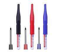 TopHomer Deep Hole Marker Pens, Carpenters Pen, 30mm Extra Long Tip Waterproof Permanent Marker Pens for Marking of Hard to Reach Areas 3PCS