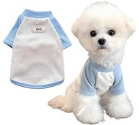 TopHomer Dog T-shirts, Dog Shirt Clothes for Cute Puppies Fashion for Spring, Clothes with Sleeves for Small and Medium Dogs (Blue, XXL)
