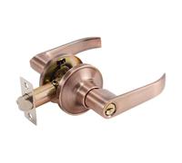 TopHomer Door Lever Lock, Interior Privacy Door Handle Latch with 3 Keys for 30-50mm Thickness Bedroom Bathroom Office Door, Light Red