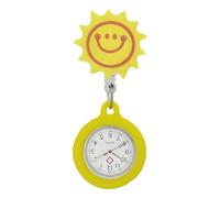 TopHomer Fob Watch, Retractable Nurse Fob Watch Clip-on Hanging Lapel Nurse Watch with Silicone Cover Fob Watches for Nurses Glow in Dark, Sun