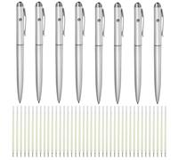 TopHomer Invisible Ink Pen, 8PCS Pen With 60PCS Refills, Spy Pens for Writing Secret Messages for Party Bags, LED UV Light Marker, Secret Pens For Party Bag Fillers Office Supplies