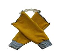 TopHomer Leather Welding Sleeves, Flame Resistant Cowhide Arm Protection Sleeve Long Welder Work Sleeves for Men Women, One Size