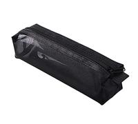 TopHomer Mesh Bag Clear 20 * 5.5 * 5.5cm Zipper Pouch See Through Exam Pencil Case for Students 1Pcs Black