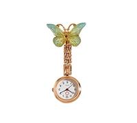 TopHomer Nurse Fob Watch Doctor Pocket Watch Portable Hanging Watch Clip-on Brooch Fob Butterfly-Shaped Watch Women Men Outdoor Watches Gift(Turquoise)