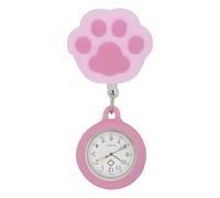 TopHomer Nurse Fob Watch, Retractable Fob Watch with Clip-on Hanging Lapel Easy to Carry Fob Watches for Nurses Women Health Care Doctor Paramedic, Nurse Gifts Choice, Cat Paw