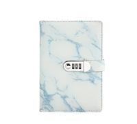 tophomer PU Password Notebook, 1pcs Password Lock Secret Journal Notebook A5 Binding Fashion Daily Notebook Password Diary Sketchbook Planner Organizer with Pen Holder Blue